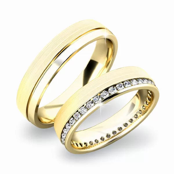 Snubní prsteny bílé zlato 585 zirkon 0.480 ct G/SI SP-61035B