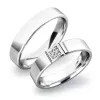 Snubní prsteny bílé zlato 585 zirkon 0.040 ct G/SI SP-61022B