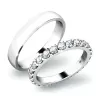 Snubní prsteny bílé zlato 585 zirkon 1.370 ct G/SI SP-61029