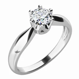 Zásnubní prsten bílé zlato 585/1000 přírodní diamant 0.33 ct G/SI ZP-10763D