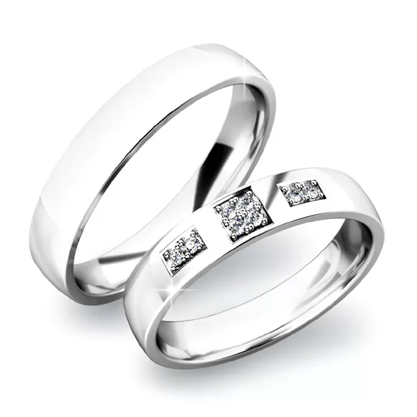 Snubní prsteny žluté zlato 585 zirkon 0.048 ct G/SI SP-61034Z