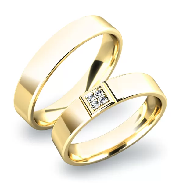 Snubní prsteny bílé zlato 585 zirkon 0.040 ct G/SI SP-61022B