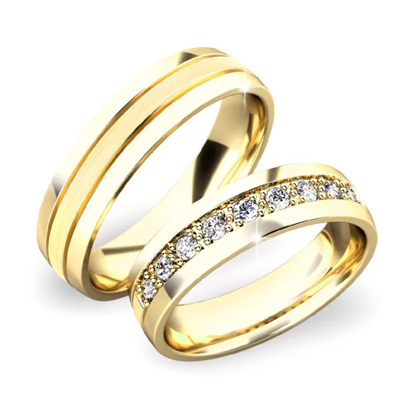 Snubní prsteny bílé zlato 585 zirkon 0.279 ct G/SI SP-61043