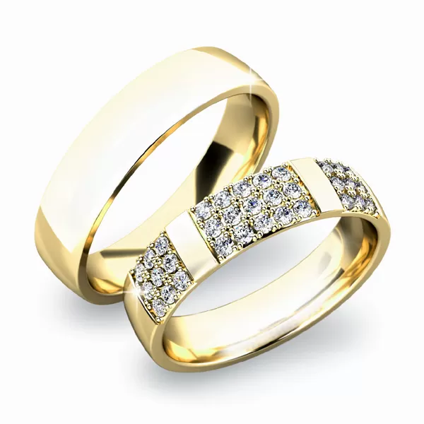 Snubní prsteny bílé zlato 585 zirkon 0.396 ct G/SI SP-61041