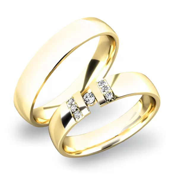 Snubní prsteny bílé zlato 585 zirkon 0.087 ct G/SI SP-61017B