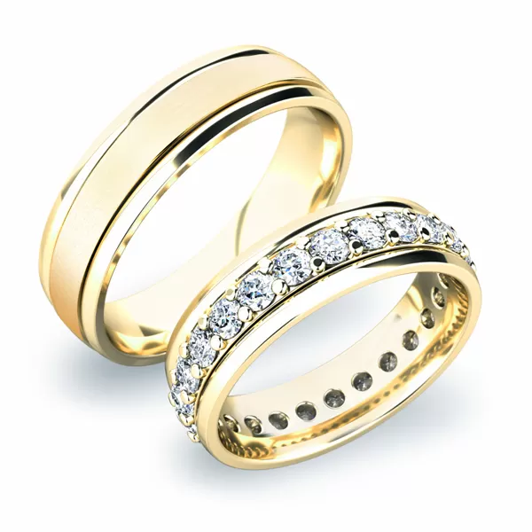 Snubní prsteny bílé zlato 585 zirkon 1.272 ct G/SI SP-61028B