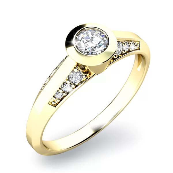 Zásnubní prsten bílé zlato 585/1000 přírodní diamant 0.330 ct G/SI ZP-10798D