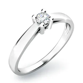 Zásnubní prsten bílé zlato 585/1000 přírodní diamant 0.110 ct G/SI ZP-10797D