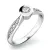 Zásnubní prsten bílé zlato 585/1000 přírodní diamant 0.168 ct G/SI ZP-10811D