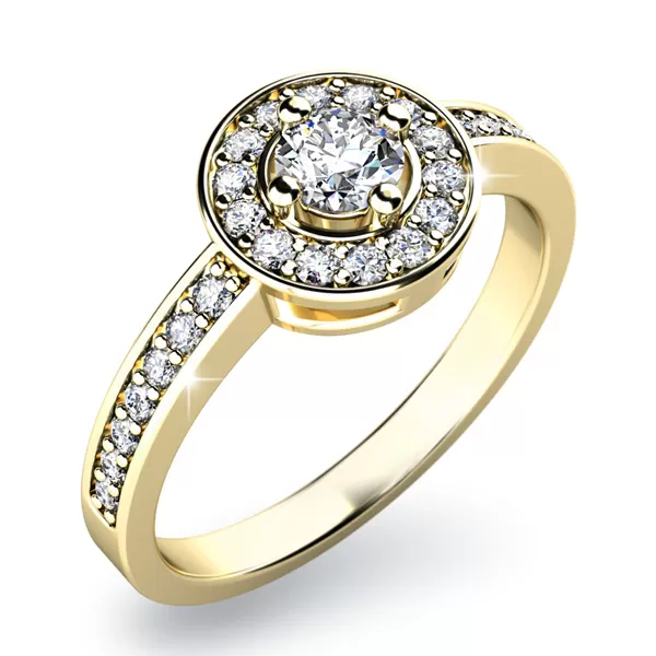 Zásnubní prsten bílé zlato 585/1000 přírodní diamant 0.319 ct G/SI ZP-10802D