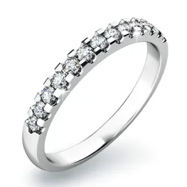 Zásnubní prsten bílé zlato 585/1000 přírodní diamant 0.156 ct G/SI ZP-10814D
