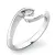 Zásnubní prsten bílé zlato 585/1000 přírodní diamant 0.150 ct G/SI ZP-10842D