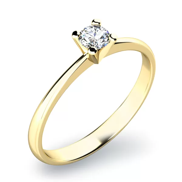 Zásnubní prsten bílé zlato 585/1000 přírodní diamant 0.075 ct G/SI ZP-10820D