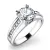 Zásnubní prsten bílé zlato 585/1000 přírodní diamant 0.19 ct G/SI ZP-10816D