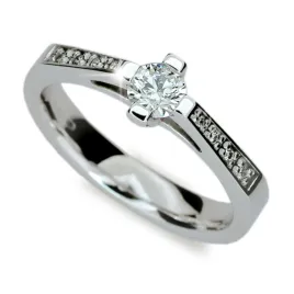 Zásnubní prsten bílé zlato 585/000 přírodní diamant ZP1962