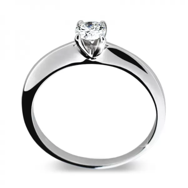 Zásnubní prsten bílé zlato 585/1000 přírodní diamant 0.25 ct G/SI ZP1232