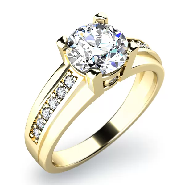 Zásnubní prsten bílé zlato 585/1000 přírodní diamant 0.19 ct G/SI ZP-10816D