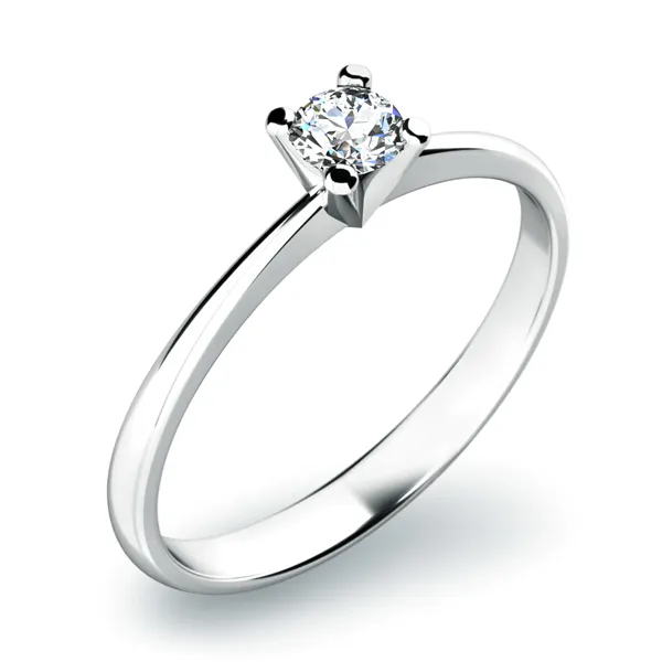 Zásnubní prsten bílé zlato 585/1000 přírodní diamant 0.110 ct G/SI ZP-10994-B-DIA