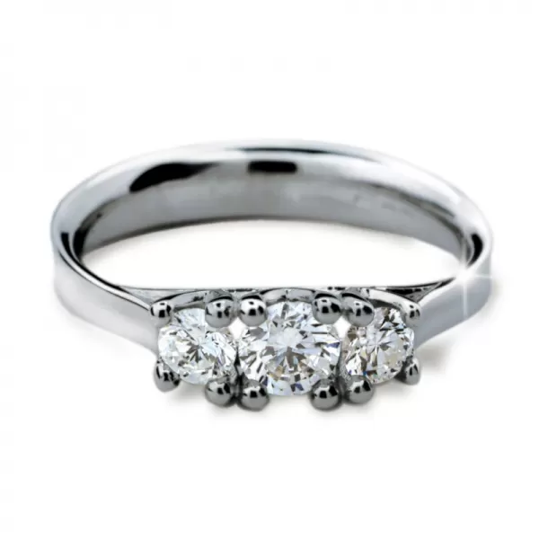 Zásnubní prsten bílé zlato 585/000 přírodní diamant 0.690 ct G/SI ZP1924