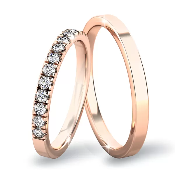 Snubní prsteny bílé zlato 585 zirkon 0.208 ct G/SI SP-61061