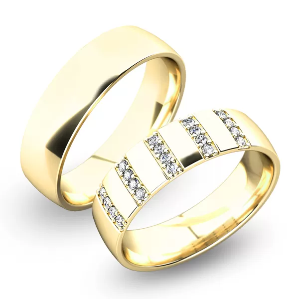 Snubní prsteny bílé zlato 585 zirkon 0.100 ct G/SI SP-61025B