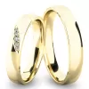 Snubní prsteny žluté zlato 585 zirkon 0.030 ct G/SI SP-61038