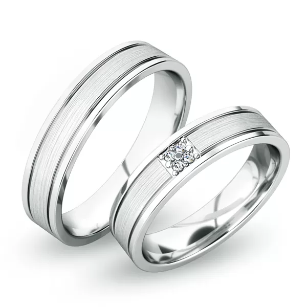 Snubní prsteny žluté zlato 585 zirkon 0.024 ct G/SI SP-61055Z