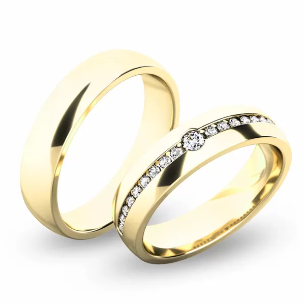 Snubní prsteny bílé zlato 585 zirkon 0.230 ct G/SI - SP-61054