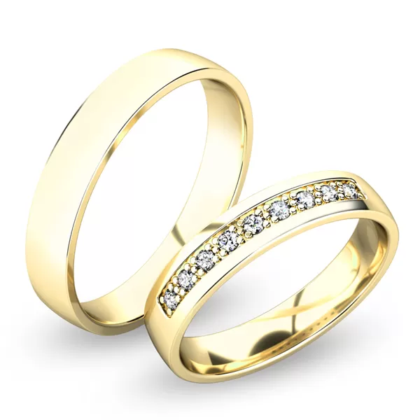 Snubní prsteny bílé zlato 585 zirkon 0.135 ct G/SI SP-61058