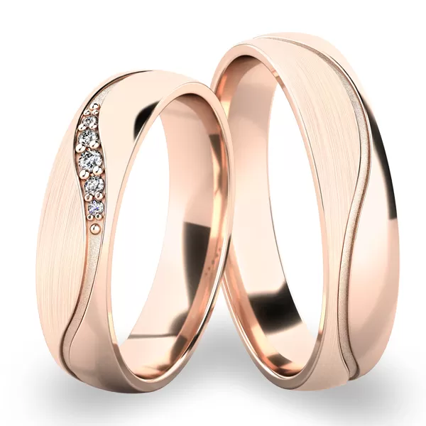 Snubní prsteny bílé zlato 585 zirkon 0.035 ct G/SI SP-61064