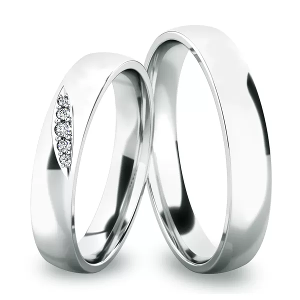 Snubní prsteny žluté zlato 585 zirkon 0.030 ct G/SI SP-61038