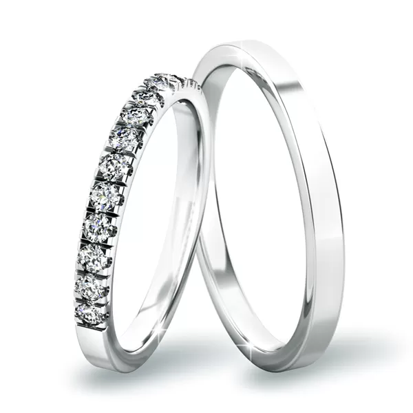 Snubní prsteny žluté zlato 585 zirkon 0.208 ct G/SI SP-61061