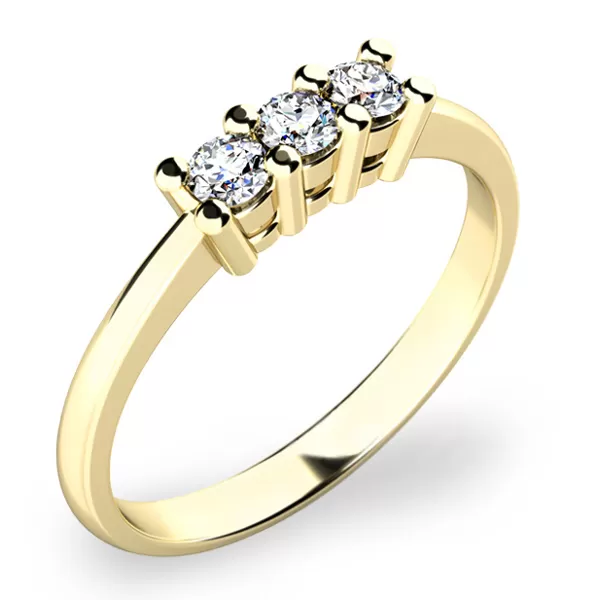 Zásnubní prsten bílé zlato 585/1000 přírodní diamant 0.135 ct G/SI ZP-10848D