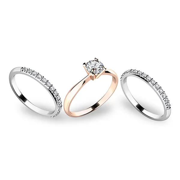 Set tří zásnubních prstenů 10770-SET02-RB