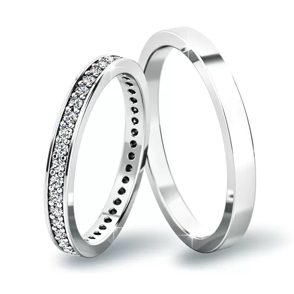 Snubní prsteny žluté zlato 585 zirkon 0.380 ct G/SI SP-61044