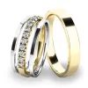 Snubní prsteny žluté zlato 585 zirkon 0.208 ct G/SI set snubních SP-61061-SET04