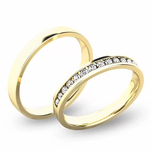 Snubní prsteny bílé zlato 585 zirkon 0.300 ct G/SI - SP-61049