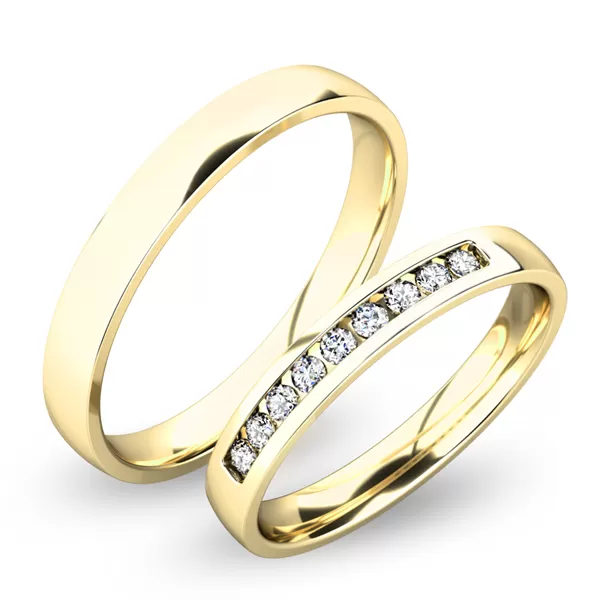 Snubní prsteny bílé zlato 585 zirkon 0.135 ct G/SI SP-61047