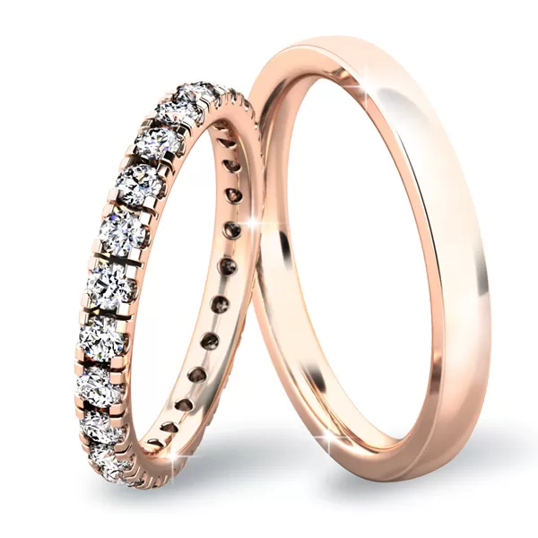 Snubní prsteny žluté zlato 585 zirkon 0.80 ct G/SI SP-61045