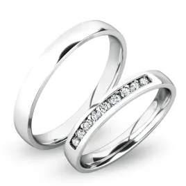 Snubní prsteny bílé zlato 585 SP-61047