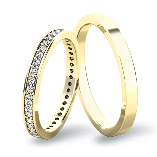 Snubní prsteny bílé zlato 585 zirkon 0.380 ct G/SI SP-61044