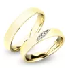 Snubní prsteny žluté zlato 585 zirkon 0.030 ct G/SI SP-61038