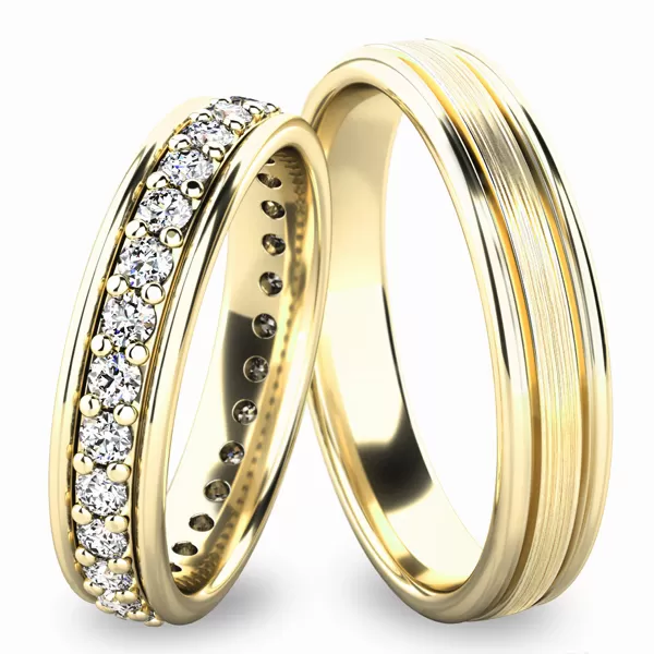 Snubní prsteny bílé zlato 585 zirkon 0.868 ct G/SI - SP-61053