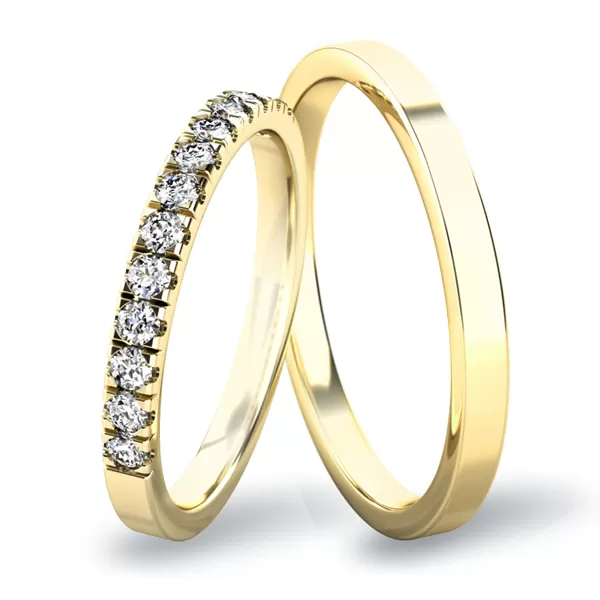 Snubní prsteny bílé zlato 585 zirkon 0.208 ct G/SI SP-61061