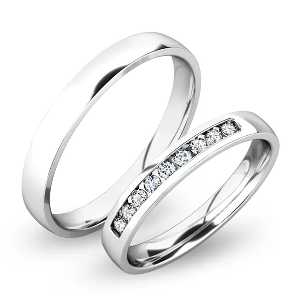 Snubní prsteny žluté zlato 585 zirkon 0.135 ct G/SI SP-61047