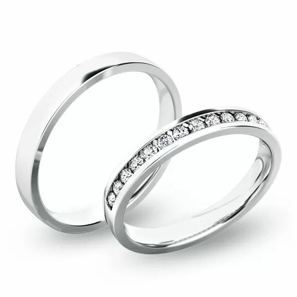 Snubní prsteny žluté zlato 585 zirkon 0.300 ct G/SI - SP-61049