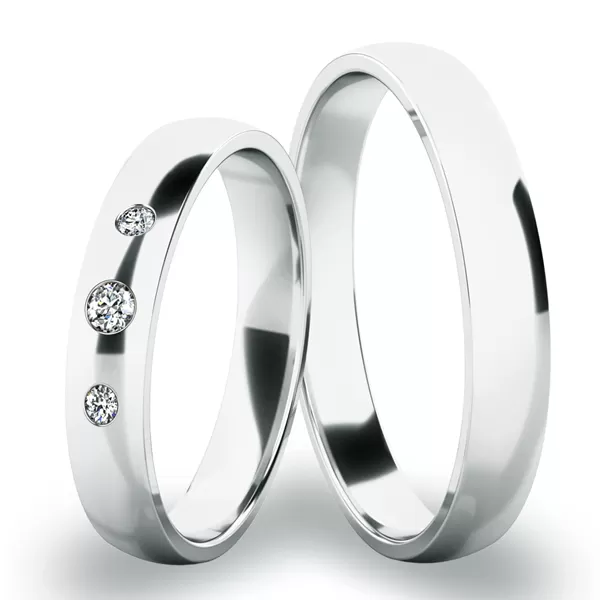 Snubní prsteny žluté zlato 585 zirkon 0.055 ct bílé SP-286-03