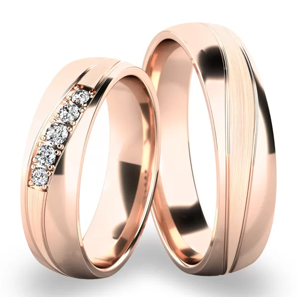 Snubní prsteny bílé zlato 585 zirkon 0.080 ct G/SI SP-285