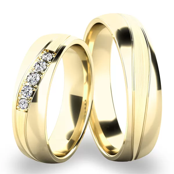 Snubní prsteny bílé zlato 585 zirkon 0.080 ct G/SI SP-285