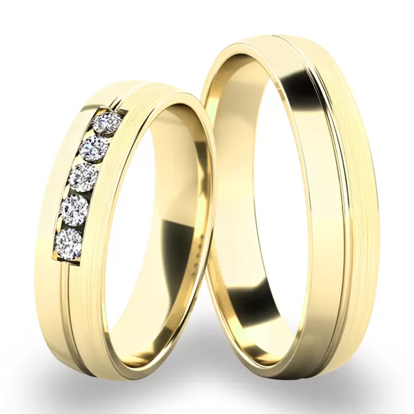 Snubní prsteny bílé zlato 585 zirkon 0.155 ct SP-287